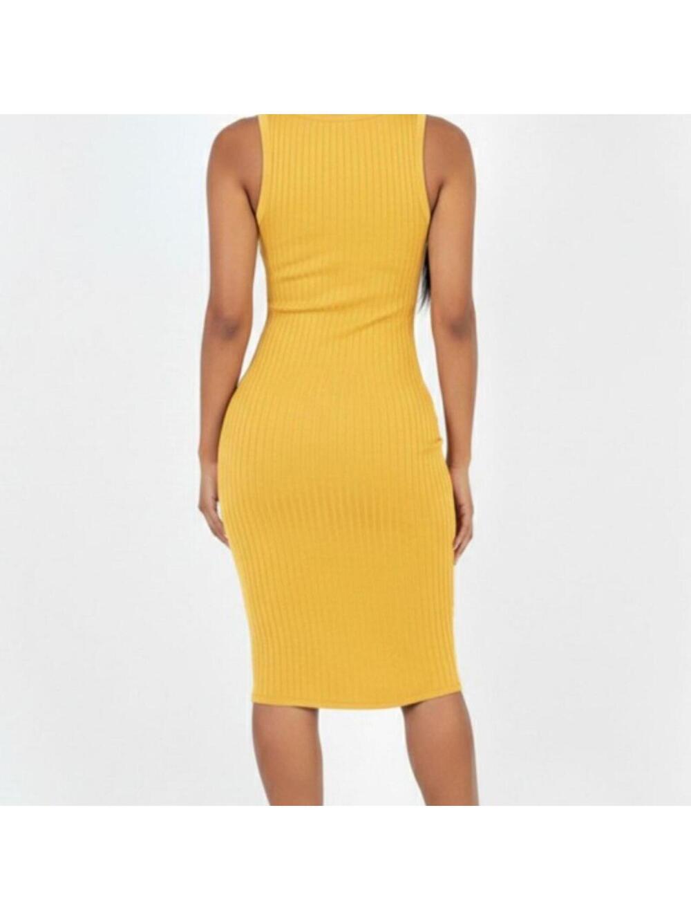 💛 Golden Hour Ribbed Dress 💛 - Picture 4 of 4